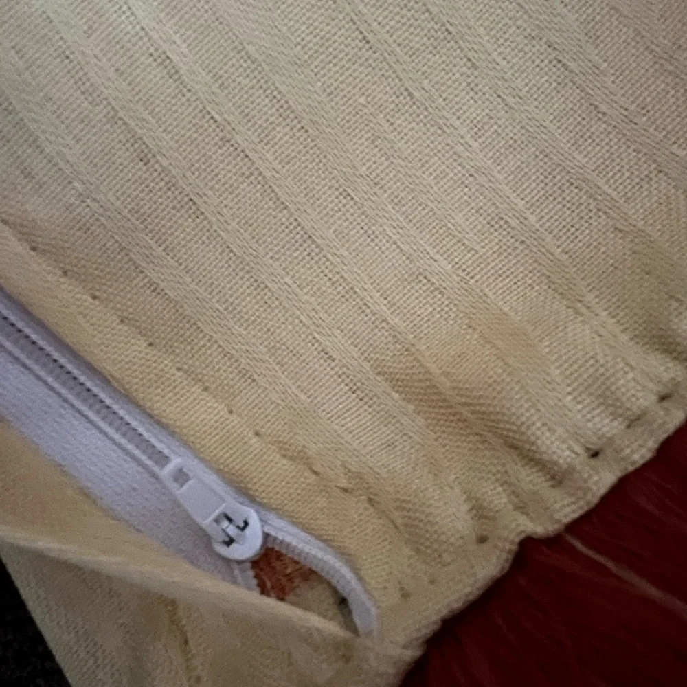 Rustic Embroidered Pillow‎ Cover – Autumn Red with Fringe Edges